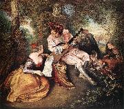 Jean-Antoine Watteau The Love Song oil on canvas
